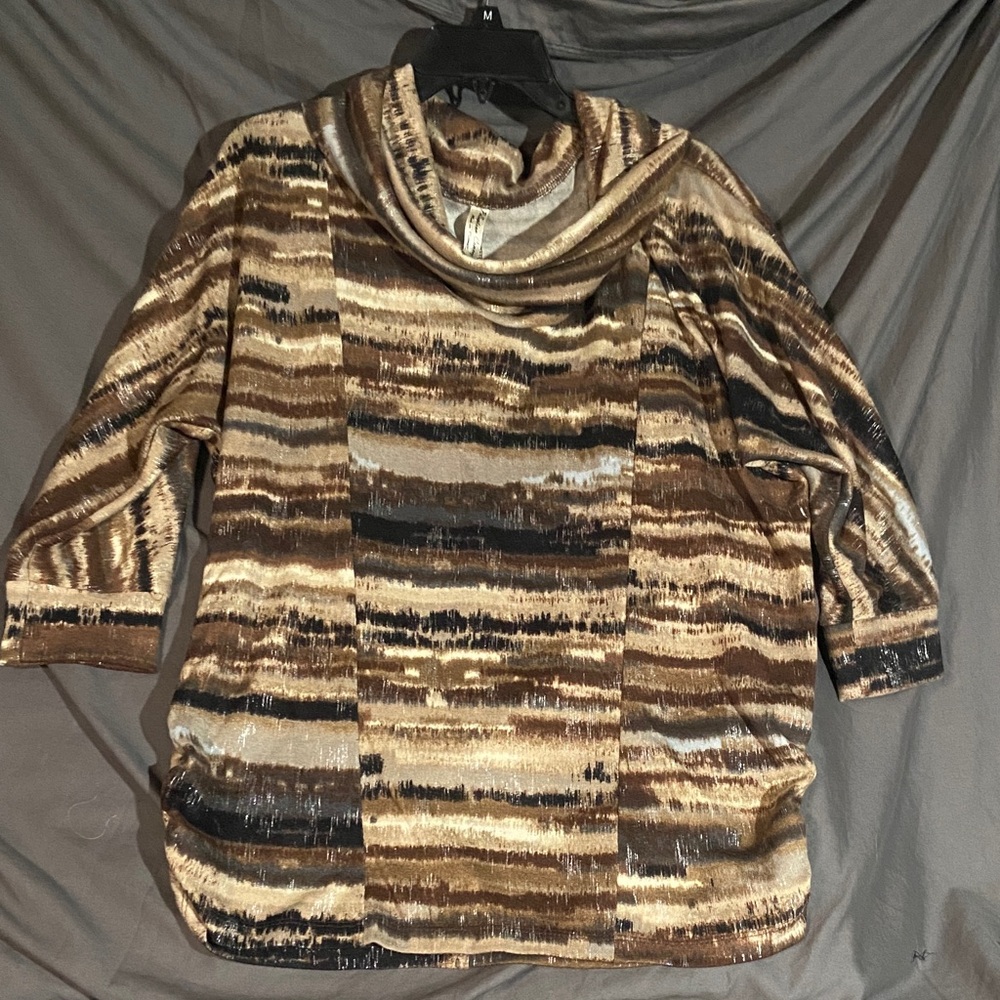 PerSeption Concept Earthy Tones Cowl Neck Sweater
